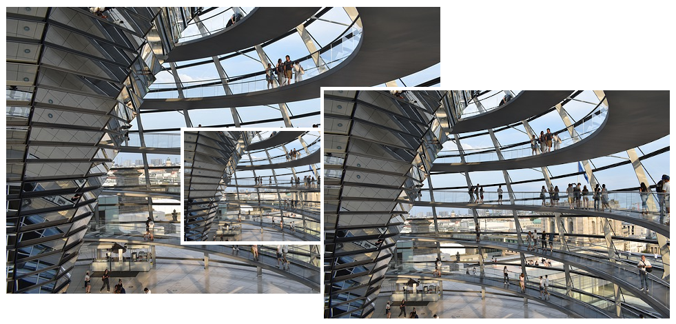 Beispiel Bildverwaltung: Kuppel Reichstag Berlin in verschiedenen Größen